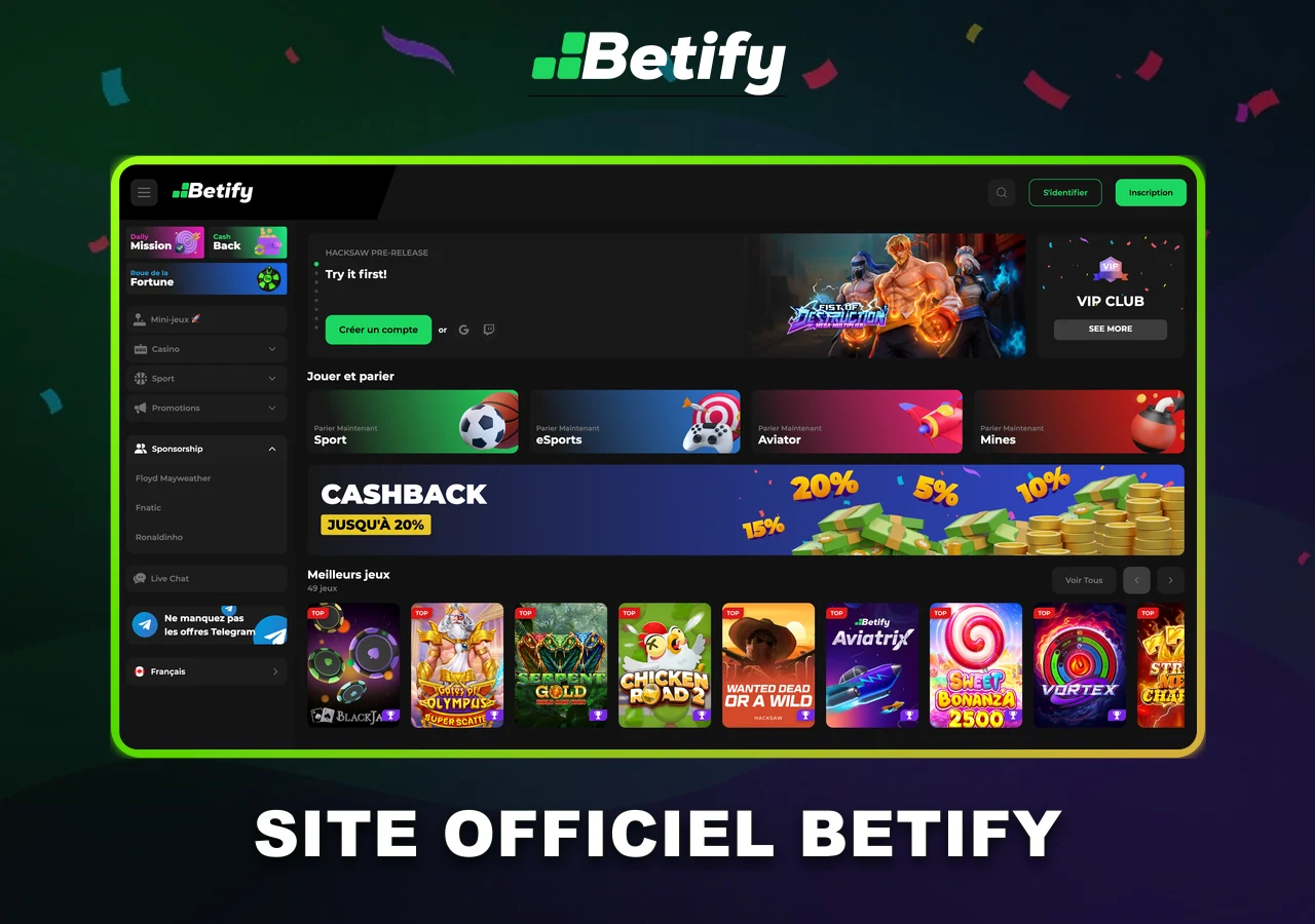 Betify Casino France : aperçu du casino en ligne